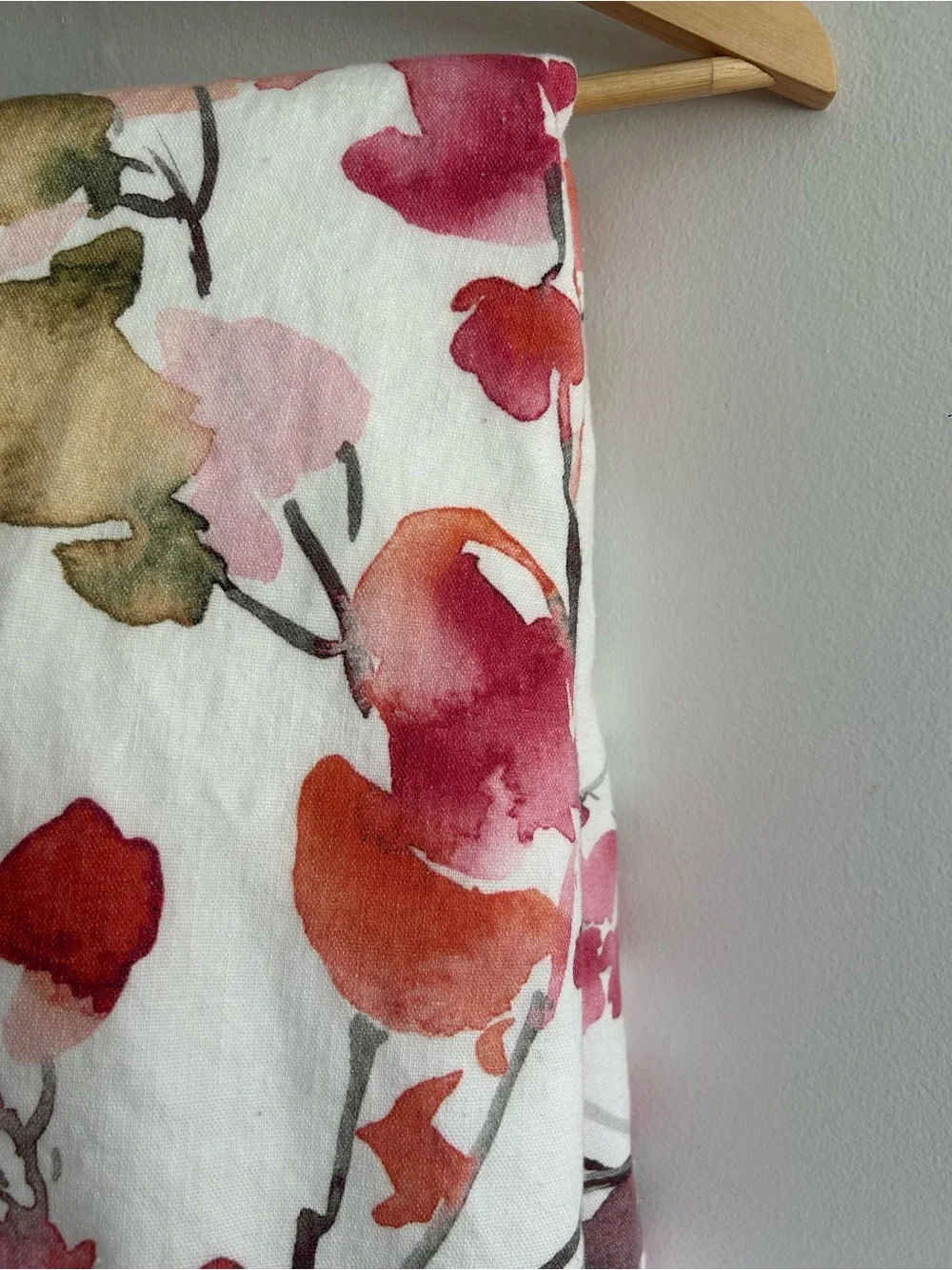 Grandiroad Botanical Watercolor Duvet Cover in Pink & Green